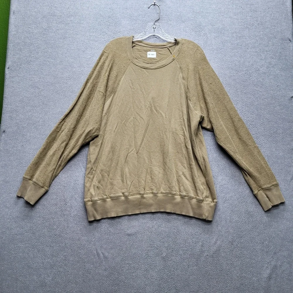 Aerie Women Sweatshirt L Khaki‎ Terry Long Sleeve